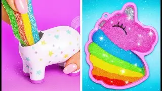 🦄🌈 Creiamo un enorme Slime Unicorno Arcobaleno! ✨ DIY colorato e super elastico