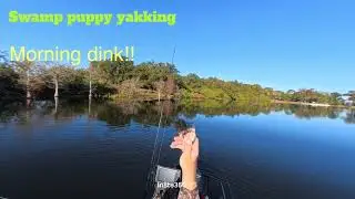 Morning Dink!! Out on the Kaku guru. 6&rdquo; Yamamoto chartreuse and black flake Senko!!