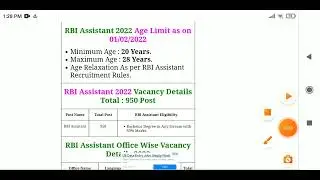 RBI Assistant Vacancy 2022