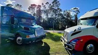 Old-school vs new-school . 20 years difference #old-school #modern #diesel #volvotrucks #vnl