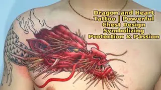 Dragon and Heart Tattoo | Powerful Chest Design Symbolizing Protection & Passion
