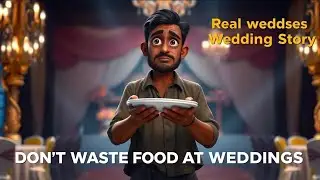 Don&rsquo;t Waste Food at Weddings | Real Life Viral Story | 3d Animation style  47 🥺😔