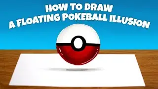 How to Draw a Floating Pokeball Illusion