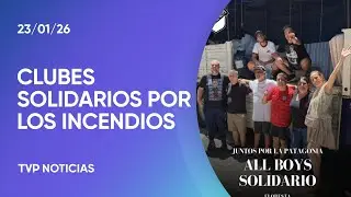 Incendios en el sur: clubes solidarios recaudaron donaciones
