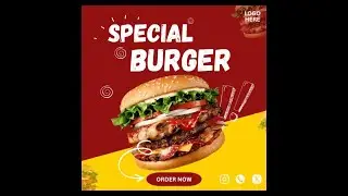 Burger Poster Design in Canva |  CAVA Tutorial
