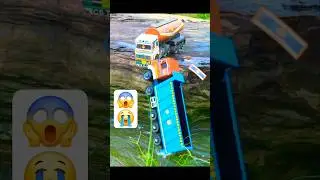 😭😱 TATA Truck Tata Bulker Tanker Accident River ? CS Toy