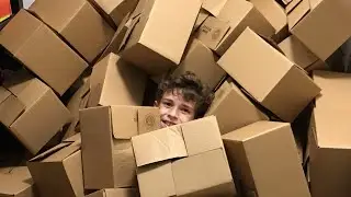 i built a giant cardboard box fort