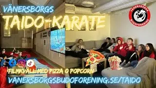Filmkv&auml;ll med pizza o popcorn p&aring; klubben #taido #pizza #gemenskap @VanersborgsTaido-Karate