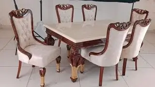 dining table Marvel luxury 6 chair cushion complete
