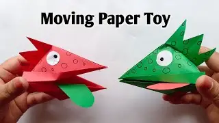 fun paper toy | easy origami for kids | diy paper moving toy #origami