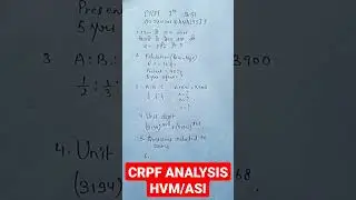 CRPF HCM/ASI 1st Shift analysis (22 jan 2023) #crpf #shortsfeed #analysis #shorts