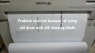 Repair for XEROX 6204-6705 Checking and cleaning the Drum and the cleaning blade