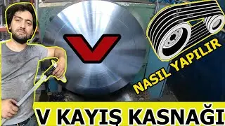 V KAYIŞ KASNAĞI NASIL YAPILIR TORNA MAKİNASINDA #DREHBANK #LATHE #ТОКАРНЫЙ