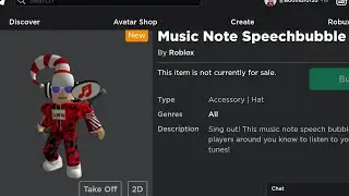 Free Accessory | How to get Music Note Speechbubble | Roblox event
