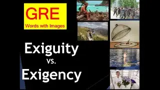 EXIGUITY Meaning | EXIGENCY Meaning | confusing GRE words with images | gre vocabulary | GRE
