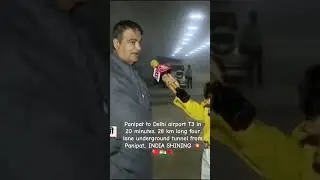Panipat to Delhi airport T3 in 20 minutes.28 km long four lane underground tunnel from Panipat INDIA