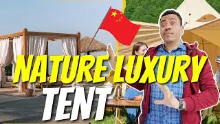 ليلة فاخرة وسط الطبيعة… في فندق خيمة مذهل بالصين! 🏕️✨🇨🇳