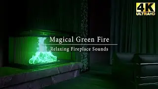 Magical Green Fire &ndash; Relaxing Fireplace Sounds [4K]