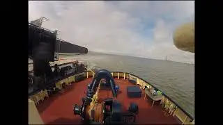 Timelap af bugsering af Pram I Esbjerg
