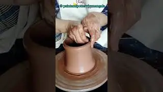 Clay /Pottery process/Tall vase #clay #pottery #handmade #shorts #youtubeshorts #ceramics