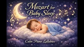 Baby Sleep Music 🌙 Soft Piano &ndash; Mozart Inspired | Calm Night Music #babysleepmusic, #sleepmusic
