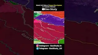 Ghaghara River Through Map Animation | Indian Geography #geography #map #river #ghaghara #geostudy