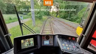 Führerstandmitfahrt in M8 von Emma-Herwegh-Straße bis Wuhletalstraße in GT8-11ERL