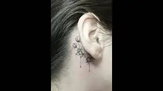20 cool behind ear tattoo design for women