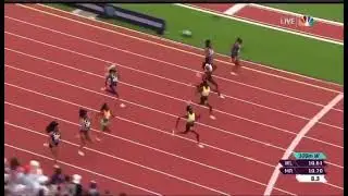 women's 100 meter diamond league Eugene 2021.  123