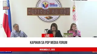 LIVE: Kapihan sa PDP Media Forum | November 27, 2025