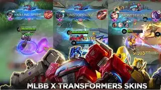 ALL TRANSFORMERS SKINS GAMEPLAY HIGHLIGHTS 🔥 |  WOLF XOTIC |  MLBB Transformers Challenge