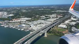 Picturesque Brisbane Landing - Full Flight Melbourne to Brisbane Jetstar JQ564  Airbus 321-200