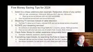 Money Saving Tips for 2024!