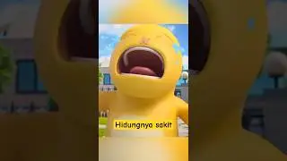 komedi kartun dino kuning hidungnya sakit‼️#comedy #dubbing #komedi