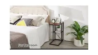 C-Shaped End Table With Charging Station | Amazon Finds