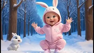 Snow Bunny Hop | Fun Winter Learning & Action Video for Toddlers
