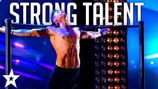 STRONG MAN Lasha Sengelia Shows Off His Abs | Ελλάδα ΕΧΕΙΣ Ταλέντο | Greece's Got Talent 2017