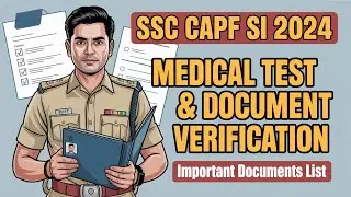SSC CAPF SI 2024 - MEDICAL TEST & DOCUMENT VERIFICATION | IMPORTANT DOCUMENTS LIST