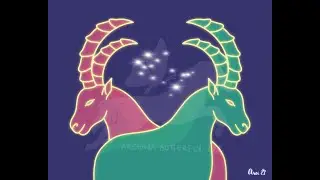 Gemini Goat - Zodiac Art