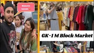 Exploring Gk-1 M BLOCK MARKET in Garmi 🥵😱 #shopping #exploringvlog #shoppingday #wife #daliyvlog