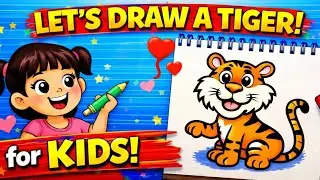  Let&rsquo;s Draw a Cute Tiger 🐯 | Fun Drawing for Kids