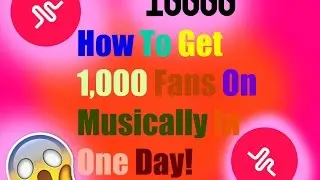 How to get 1k fans on musically! 100% WORKING!!