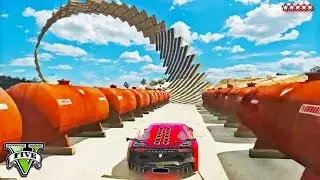 GTA 5 Online | 360° Epic Inverted Spiral Race | BEST Stunt Race Ramp EVER!! | GTA 5 Funny Moments