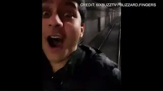 Dangerous joyride: man films himself riding back of TTC subway car