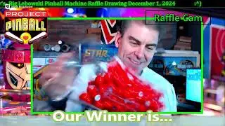 Project Pinball Charity's December 1, 2024- Big Lebowski Pinball Machine Raffle Drawing