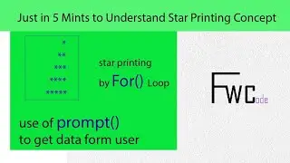 How to use prompt, How to print stars in programming language, use of For() Loop, pattern concept