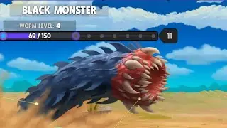 Death Worm game walkthrough part 1 | Black Monster level 4 (android, ios) | + live commentary