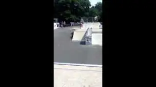 Awesome back flip on roller blades