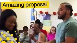 Man Surprises Teacher Girlfriend with Marriage Proposal