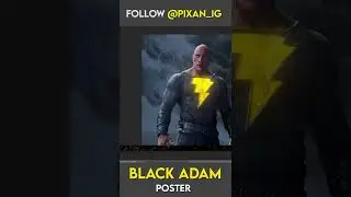 Making a BLACK ADAM! Poster in Photoshop | Photoshop Speed Art! @marvel  #Shorts
